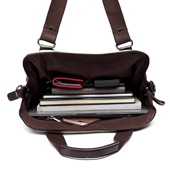 RETON Canvas Tote Bag Multi-Color Striped Bag - Picture 3 of 4